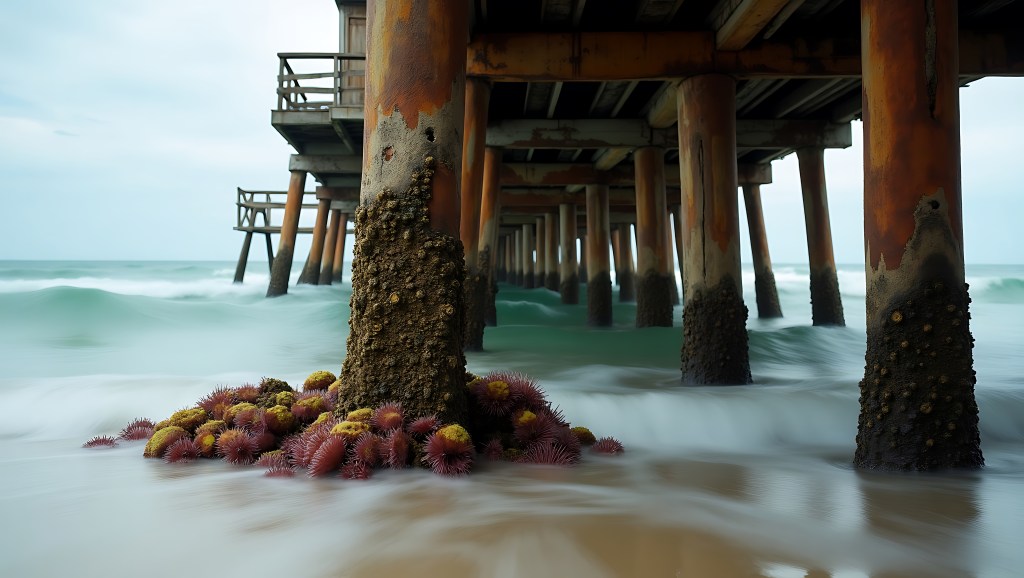 wooden pier, beach, california, socal